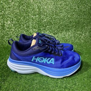 HOKA Men's Bondi 8 Running Shoe Bellwether Blue/Bluing 1123202 US 11 D